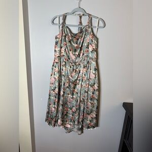 eShakti Floral Fit & Flare Dress – Size 3X – With Pockets